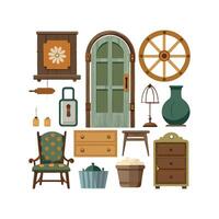 Artistic Icons for Rustic Vintage Decor vector