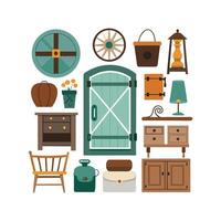 Stylish Icons for Chic Rustic Design vector