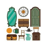 Creative Icons for Vintage Home Styles vector