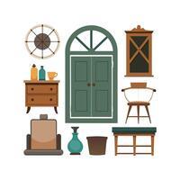 Chic Icons for Classic Rustic Interior Styles vector