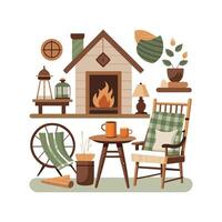 Unique Icons for Cozy Rustic Farmhouse Arrangements vector