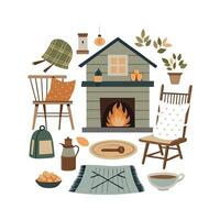 Creative Icons for Unique Rustic Farmhouse Interiors vector