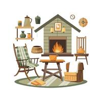Diverse Icons for Rustic Farmhouse Living Spaces vector