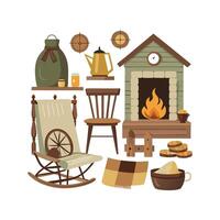 Charming Icons for Cozy Rustic Farmhouse Settings vector