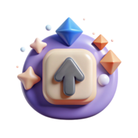 impressive rustic Clean Upload Icon Cutout for Mobile App Design premium png