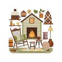 Artistic Icons for Rustic Farmhouse Living Spaces vector