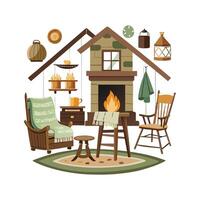 Elegant Icons for Rustic Farmhouse Theme Designs vector
