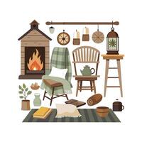 Charming Icons for Unique Rustic Farmhouse Styles vector