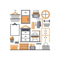 Creative Icons for Storage Solution Designs vector