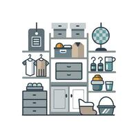 Elegant Icons for Efficient Storage Solutions vector