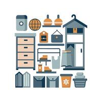 Elegant Icons for Chic Storage Solutions vector