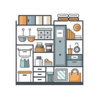 Creative Icons for Artistic Storage Solutions vector