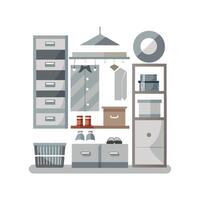 Creative Icons for Efficient Shelving Designs vector