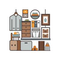 Stylish Icons for Innovative Shelf Designs vector