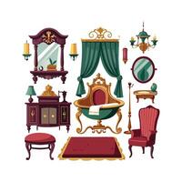 Stylish Icons for Rustic Victorian Interiors vector