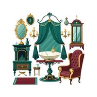 Stylish Icons for Timeless Vintage Interiors vector