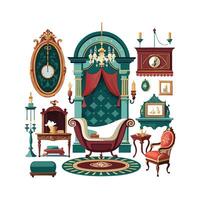 Creative Icons for Elegant Victorian Styles vector