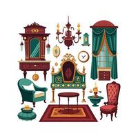Elegant Icons for Classic Victorian Elements vector