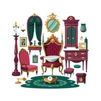 Elegant Icons for Charming Victorian Interiors vector