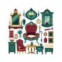 Stylish Icons for Timeless Victorian Interiors vector
