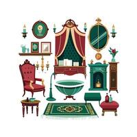 Creative Icons for Elegant Victorian Style vector