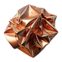 vibrant vintage Copper Foil Texture Crinkled Surface Effect Cutout for Craft Project Use professional png