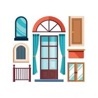 Innovative Icons for Modern Windows and Doors vector