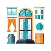 Elegant Icons for Sophisticated Window Designs vector