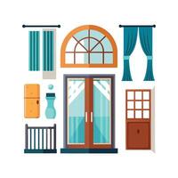 Diverse Icons for Unique Modern Window Features vector