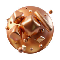 elegant traditional Copper Gradient Texture Smooth Transition Transparent for Web Graphics premium png