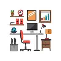 Diverse Icons for Home Office and Workspace Design vector