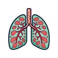 Tuberculosis Bacteria in Lung Tissue Analysis vector