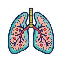 Overview of Tuberculosis Bacteria in Lung Tissue vector