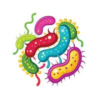 Vibrio Bacteria on White Background vector