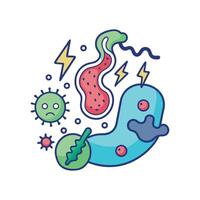 Septic Shock Caused by Bacteria vector