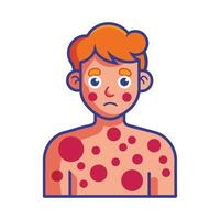 Bacteria Causing Severe Skin Rash and Irritation vector