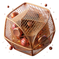 dramatic rustic Copper Mesh Texture Wireframe Pattern Cutout for Engineering original png