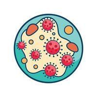 Bacteria Inducing Severe Skin Rashes and Irritation vector