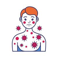 Bacterial Skin Rash and Irritation in Humans vector