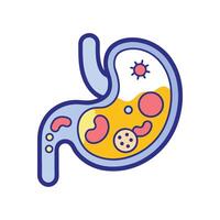 Illustration of Bacteria Causing Stomach Ulcers vector