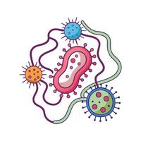 Illustration of Bacteria Biofilm on Catheters vector
