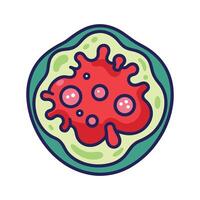 Bacterial Dormant Cyst Formation Illustrated Design vector