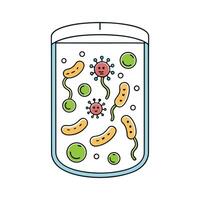 Bacteria Forming Floating Colonies in Lab Cultures vector