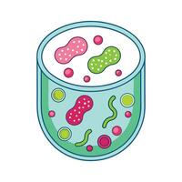 Bacteria Forming Lab Cultures with Floating Colonies vector