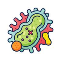 Illustration of Bacteria Forming Biofilm on Surfaces vector