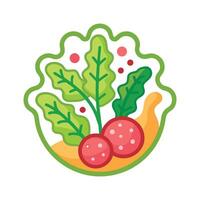 Illustration of Bacteria on Unwashed Vegetables vector