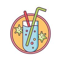 Bacteria Found in Contaminated Drinking Straws vector