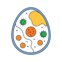 Bacteria in Contaminated Raw Eggs Causing Illness vector