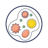 Bacterial Contamination in Raw Eggs Causing Illness vector