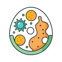 Bacteria Found in Contaminated Raw Eggs vector